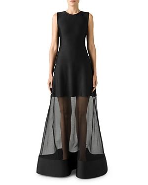 St. John Sheer & Solid Knit Dress