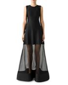 St. John Sheer & Solid Knit Dress
