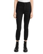 Jen 7 High Waist Ankle Skinny Jeans In Black