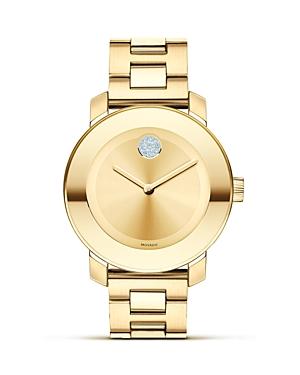 Movado Bold Yellow Gold Plated Museum Dial Watch, 36mm