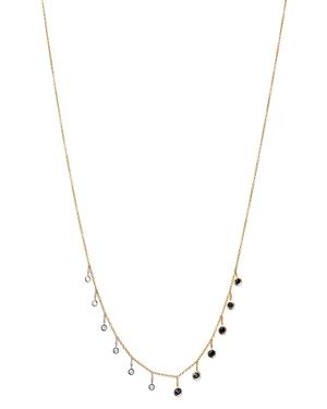 Meira T 14k White & Yellow Gold Sapphire & Diamond Bezel Necklace, 16