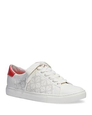 Kate Spade New York Women's Audrey Spade Flower Patent Leather Low Top Sneakers