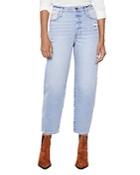 Frame Le Ultra High Rise Barrel Leg Jeans In Clash