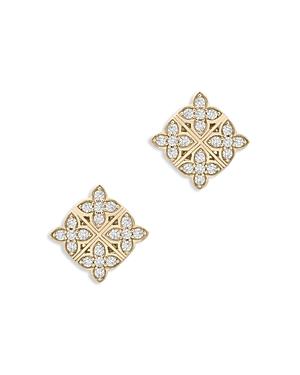 Bloomingdale's Diamond Flower Cluster Stud Earrings In 14k Yellow Gold, 0.50 Ct. T.w. - 100% Exclusive