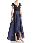 Adrianna Papell Beaded High/low Gown