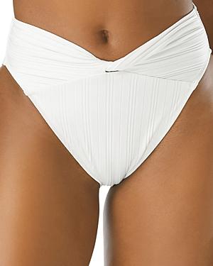 Vince Camuto Ribbed High Leg Twist Bikini Bottom