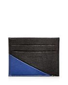 Longchamp Parisis Color-block Pebbled Leather Card Case