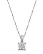 Bloomingdale's Princess-cut Diamond Pendant Necklace In 14k White Gold, 0.50 Ct. T.w. - 100% Exclusive