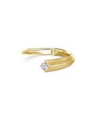 De Beers Forevermark Avaanti Bypass Ring With Diamond Accent In 18k Yellow Gold