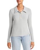Lna Marta Ribbed Long Sleeve Knit Top