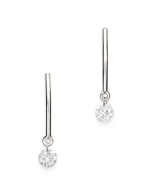 Aerodiamonds 18k White Gold Solo Diamond Drop Earrings