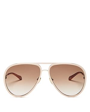 Chloe Women's Brow Bar Aviator Sunglasses, 63mm