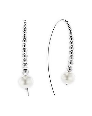 Lagos Sterling Silver Signature Caviar Cultured Freshwater Pearl Linear Drop Earrings