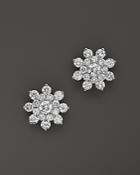 Diamond Cluster Star Stud Earrings In 14k White Gold, 1.70 Ct. T.w. - 100% Exclusive