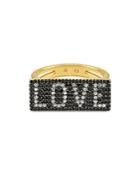 Michael Kors Love Plaque Ring In 14k Gold-plated Sterling Silver Or 14k Rose Gold-plated Sterling Silver