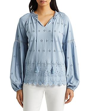 Lauren Ralph Lauren Eyelet Jersey Lace Tunic