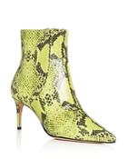 Schutz Women's Bette Snake-embossed High-heel Booties