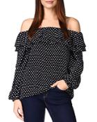 Michael Michael Kors Logo Dot Off The Shoulder Top