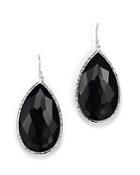 Ippolita Sterling Silver Rock Candy Large Pear Wire Earrings In Black Onyx