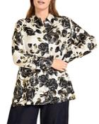 Marina Rinaldi Biosfera Floral Print Silk Shirt