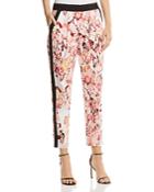 Donna Karan New York Floral Track-stripe Slim Pants