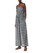 Emporio Armani Strapless Checked Dress