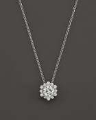 Diamond Pendant Necklace In 14k White Gold, .50 Ct. T.w.