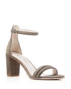Kenneth Cole Lex Suede Ankle Strap High Heel Sandals