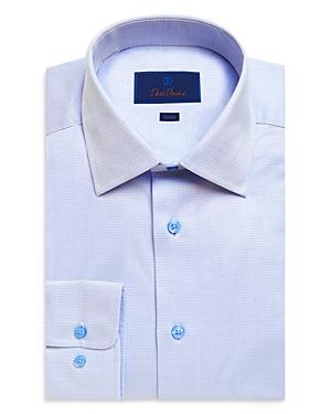 David Donahue Micro Dobby Regular Fit Dress Shirt