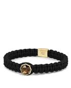 David Yurman Fortune Woven Cord Bracelet With Golden Sheen Sapphire And 18k Yellow Gold