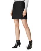 Karen Millen Button Detail A-line Mini Skirt