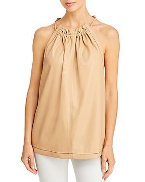 3.1 Philip Lim Faux Leather Sleeveless Top