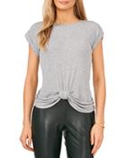 Vince Camuto Knot Front Rib Tee