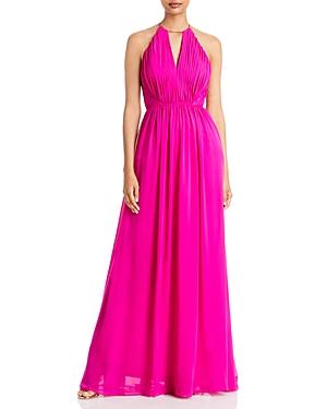 Aidan By Aidan Mattox Pleated Bodice Gown