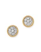 Bloomingdale's Cluster Diamond Milgrain Stud Earrings In 14k Yellow Gold, 0.75 Ct. T.w. - 100% Exclusive
