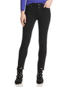 Paige Hoxton Crop Skinny Jeans In Black Shadow