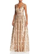 Avery G Embellished Brocade Ball Gown