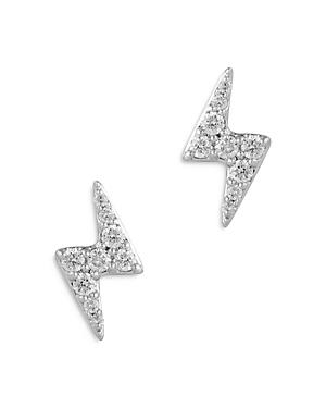 Bloomingdale's Diamond Lightning Bolt Stud Earrings In 14k White Gold, 0.20 Ct. T.w. - 100% Exclusive