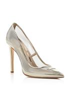 Alejandro Ingelmo Tron Metallic Mesh Pointed Toe Pumps