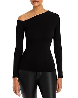 Enza Costa Angled Exposed Shoulder Top