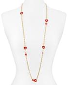 Tory Burch Fleur Rosary Necklace, 42