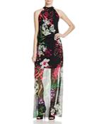 Elie Tahari Cayla Floral Silk Maxi Dress