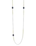 Freida Rothman Station Necklace In Rhodium & 14k Gold-plated Sterling Silver, 36