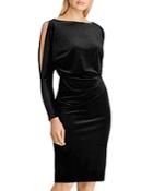 Lauren Ralph Lauren Velvet Slit-sleeve Dress