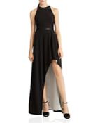 Halston Heritage High-low Crepe Gown