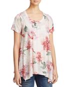Nally & Millie Floral Print Handkerchief Tunic - 100% Exclusive