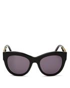 Stella Mccartney Women's Faux Leather Trim Cat Eye Sunglasses 51mm