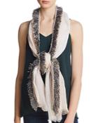 Gaynor Color-block Fringed Oblong Scarf - 100% Exclusive