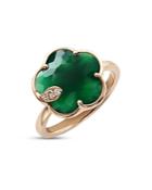 Pasquale Bruni 18k Rose Gold Petit Joli Green Agate & Diamond Ring