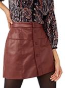 Free People Maisie Faux Leather Mini Skirt